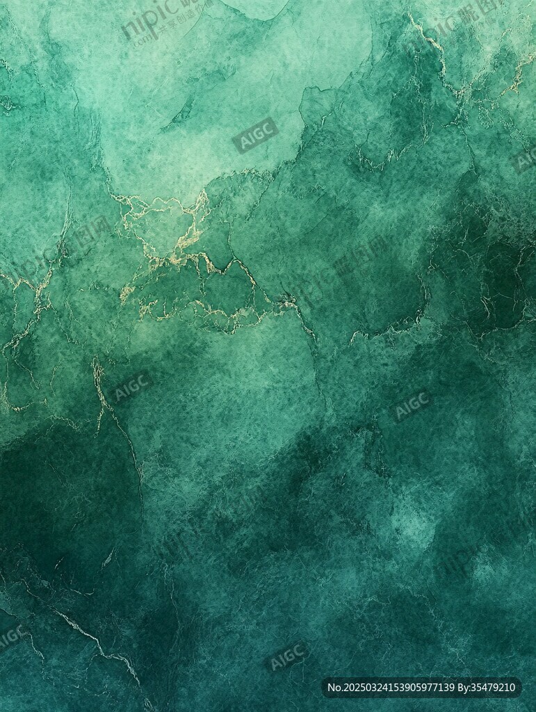 翠绿水墨纹理抽象背景图