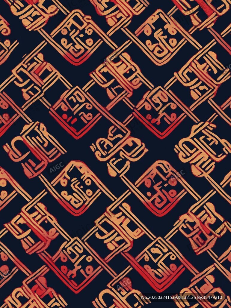 古典几何纹样中式图案设计