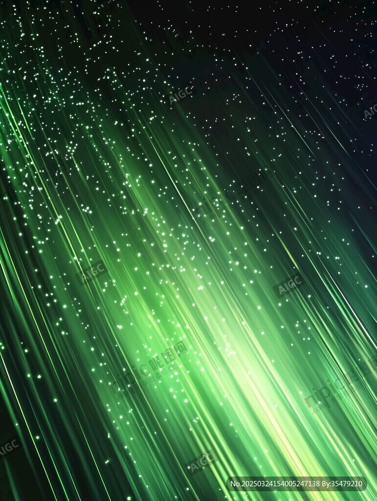 梦幻绿光粒子动感背景