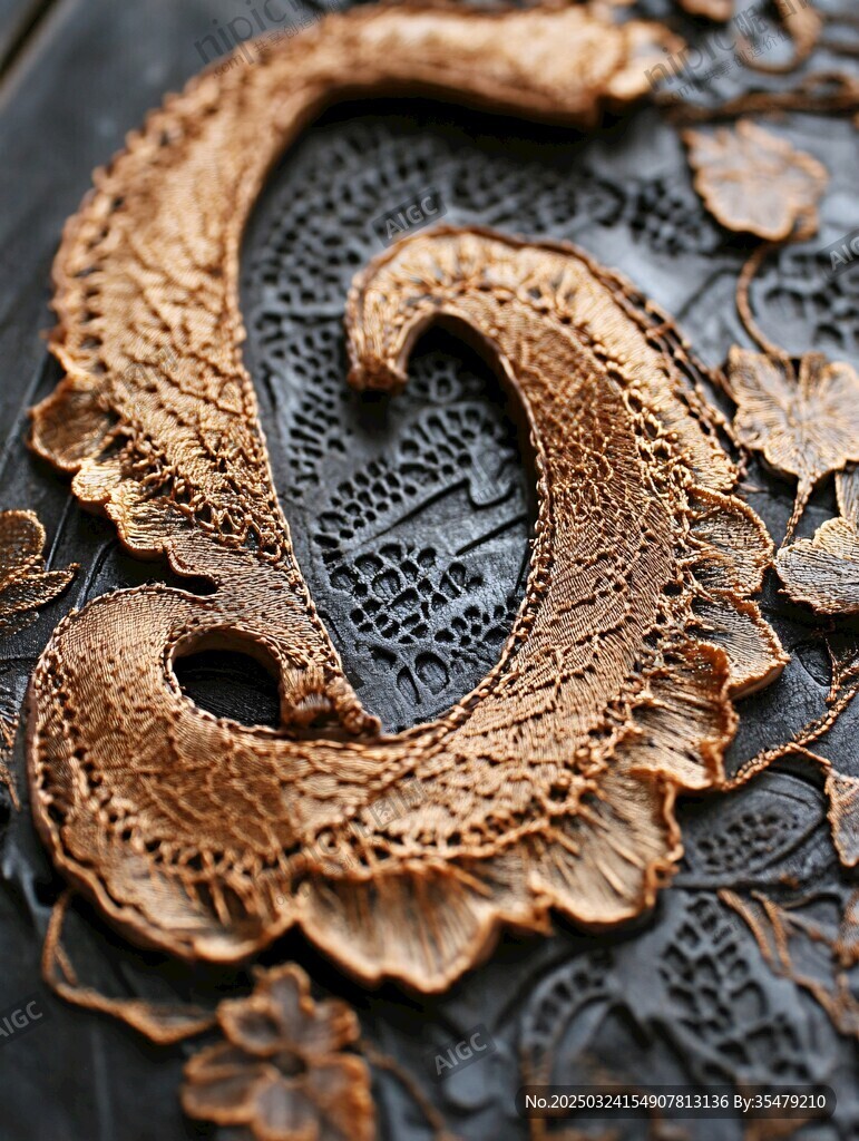 精美皮革雕花艺术作品