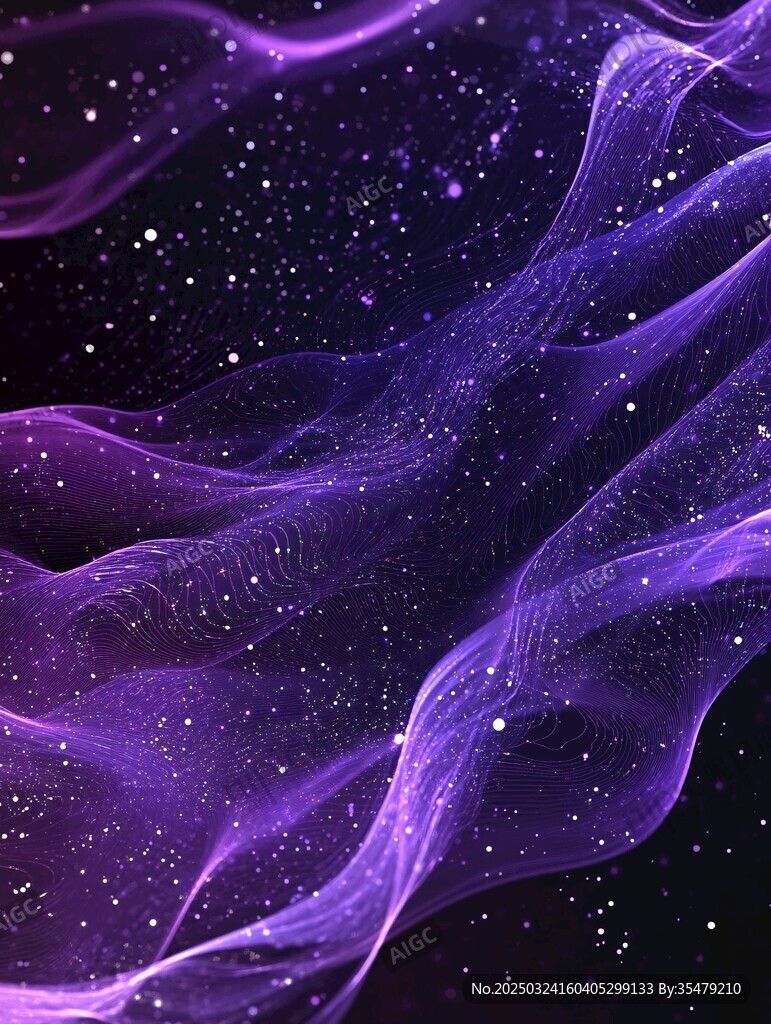 梦幻紫色星云宇宙背景图
