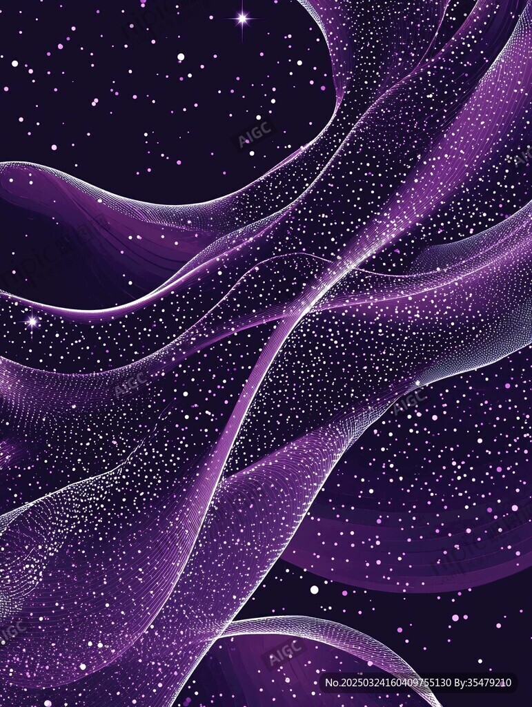 梦幻紫色星空流光线条