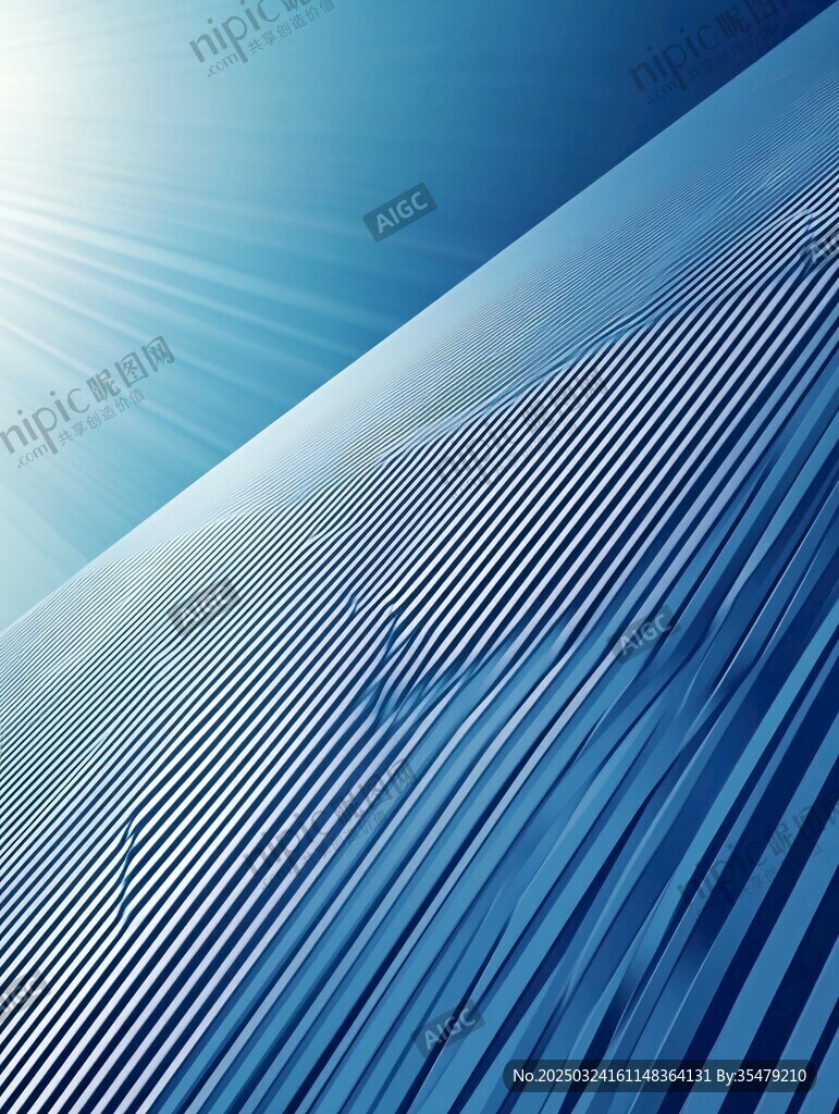 蓝色科技风建筑背景图