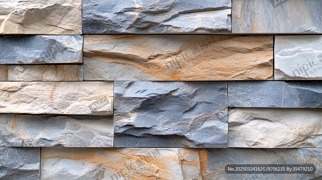 石砌墙面纹理特写