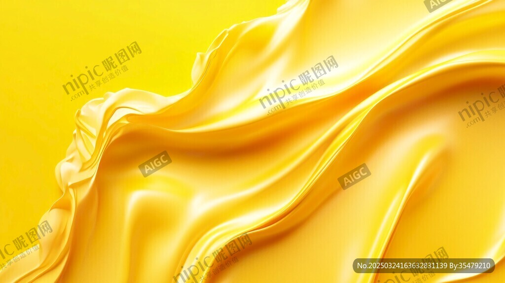 流动的金黄液体纹理