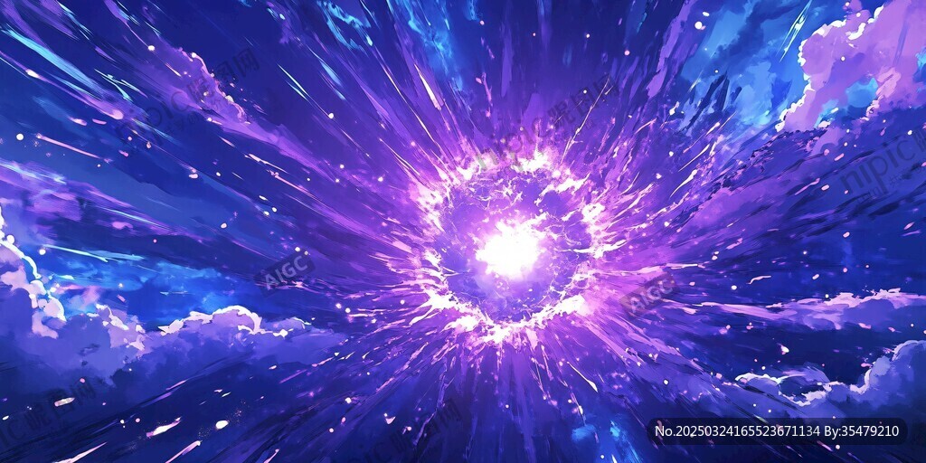 梦幻星空能量爆发场景