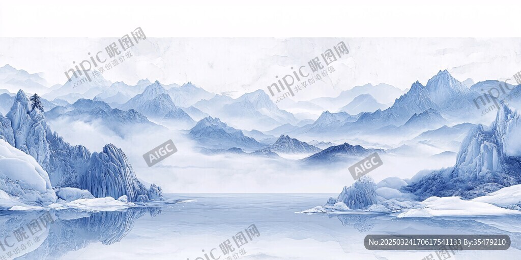 水墨山水意境图