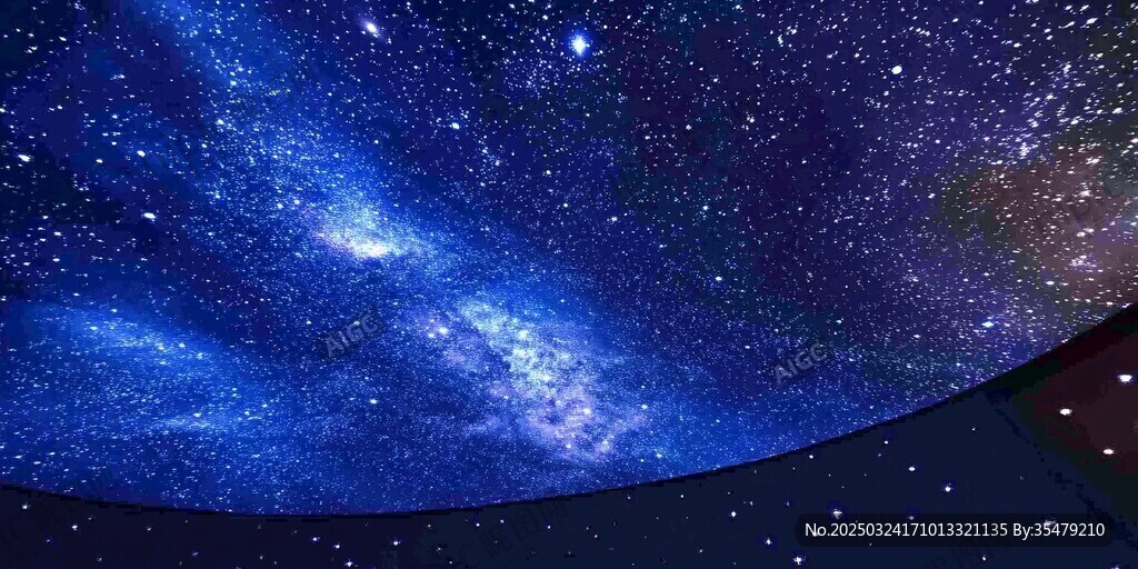 梦幻星空璀璨夜景