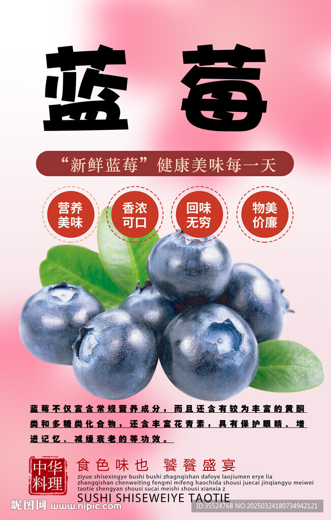 蓝莓背景墙