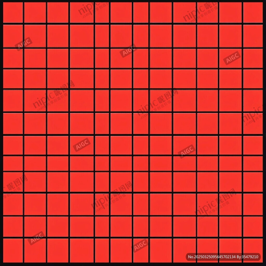 红色方格图案背景纹理