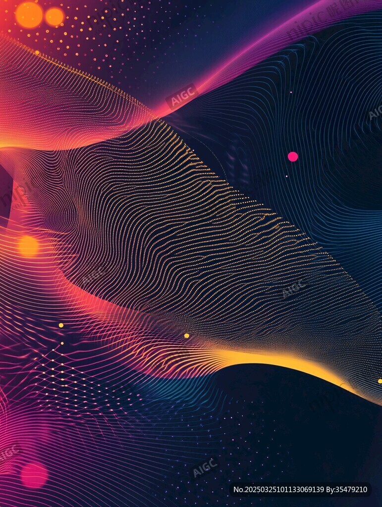 炫彩动感抽象线条背景图