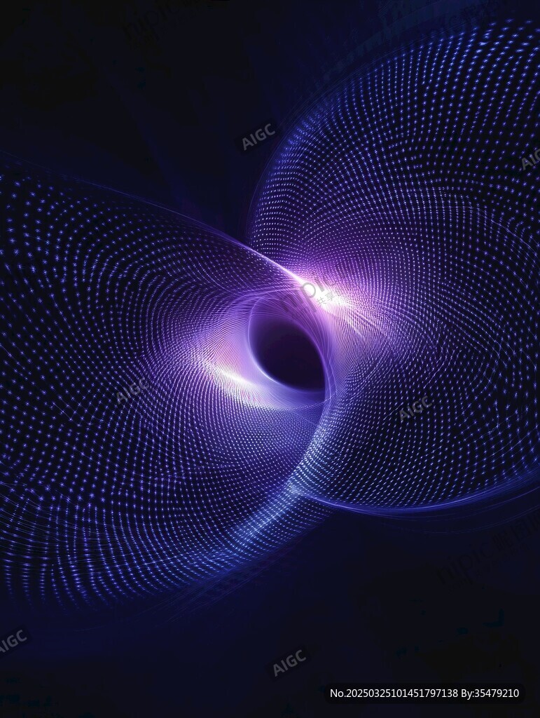 梦幻紫蓝科技感粒子漩涡