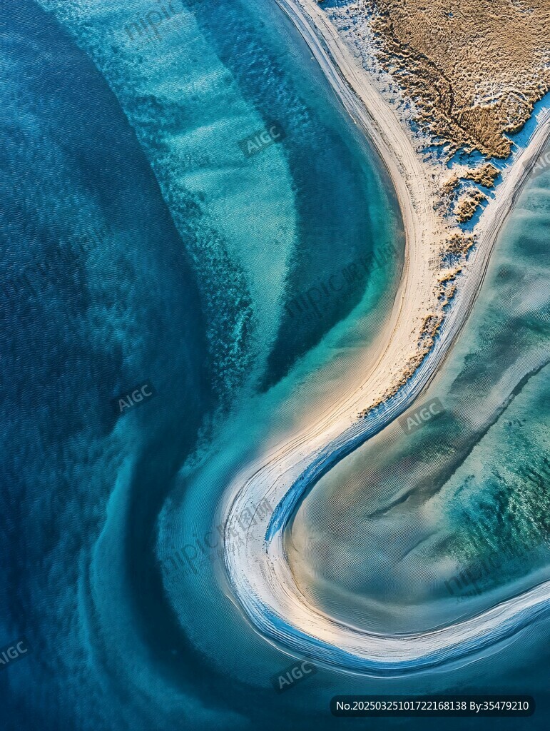 梦幻海岸蓝波与白沙