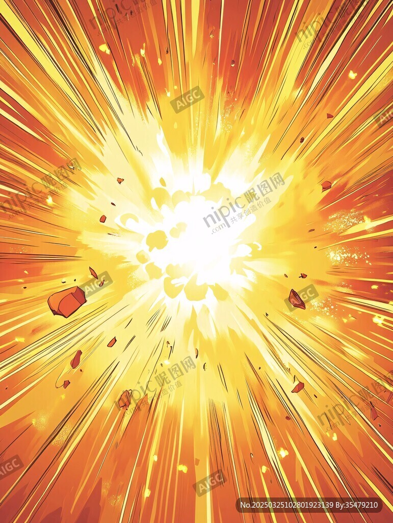 爆炸特效插画 光芒四射