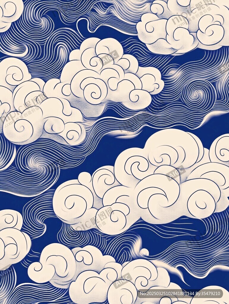 中式云纹图案 古典雅致风