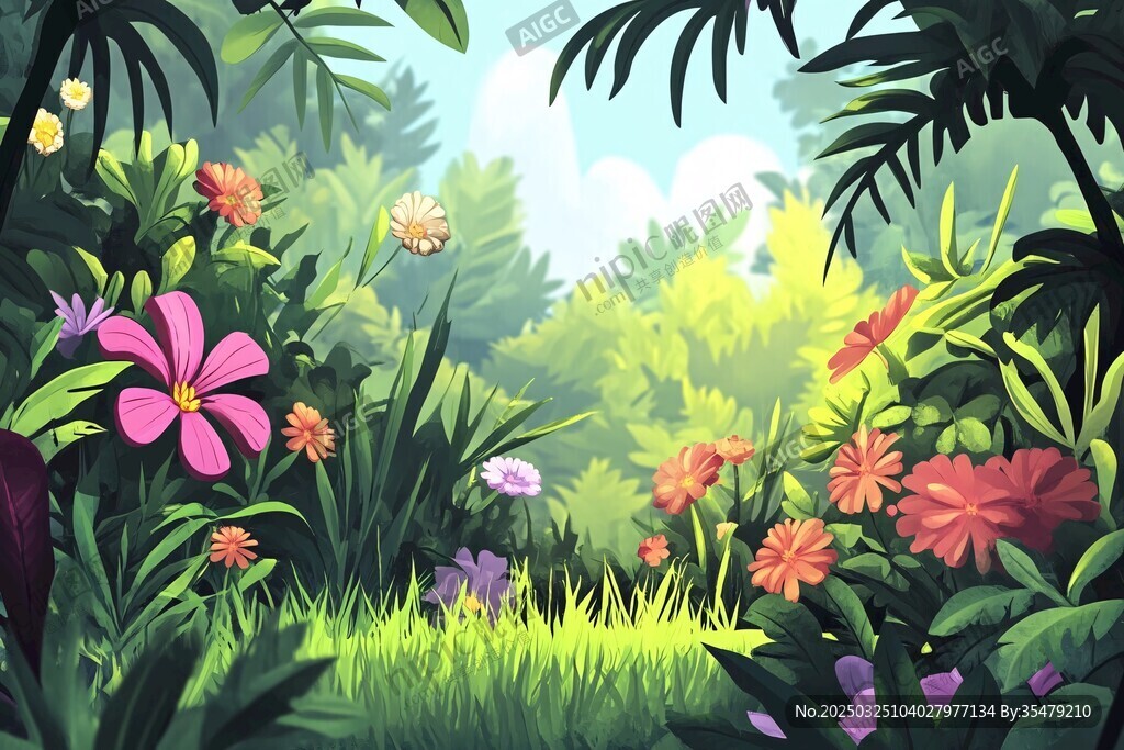 梦幻丛林花卉美景