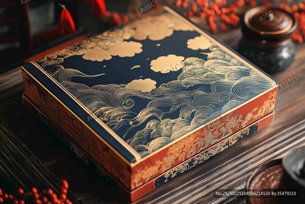 中式古典花纹精美收纳盒