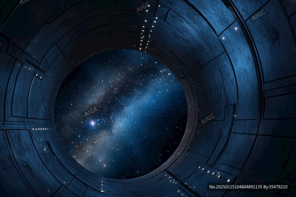 透过舱口望璀璨星河