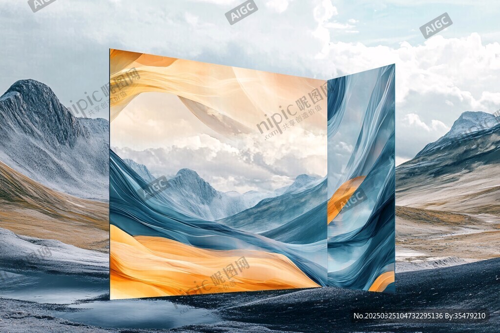 梦幻山水间的灵动艺术画面