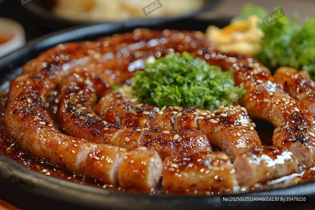 美味烤肠 诱人色泽