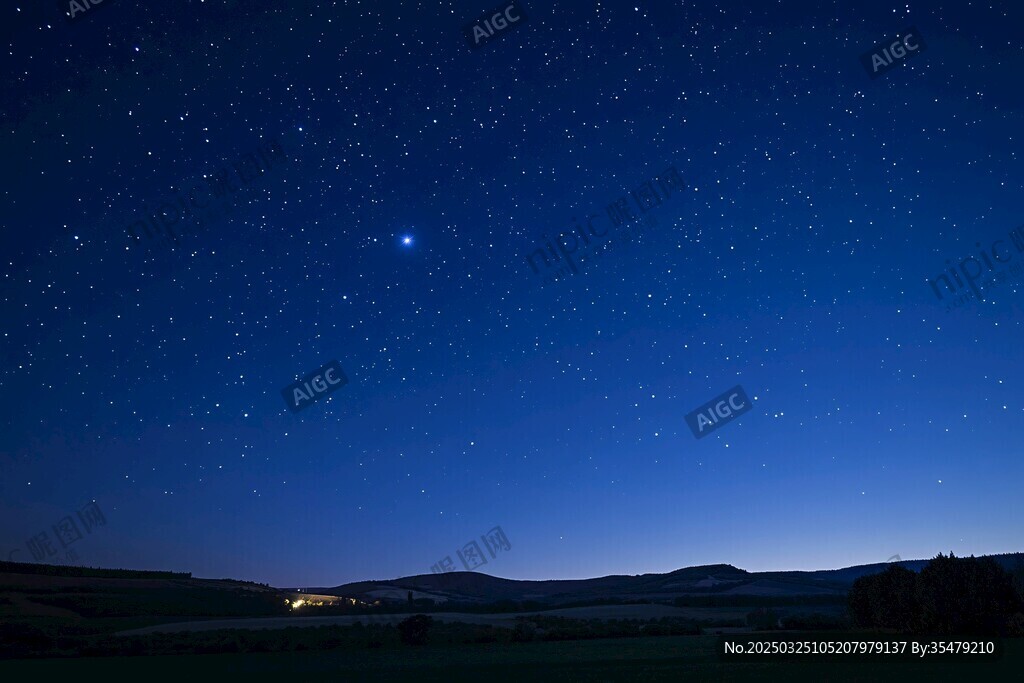 宁静夜空下的璀璨繁星