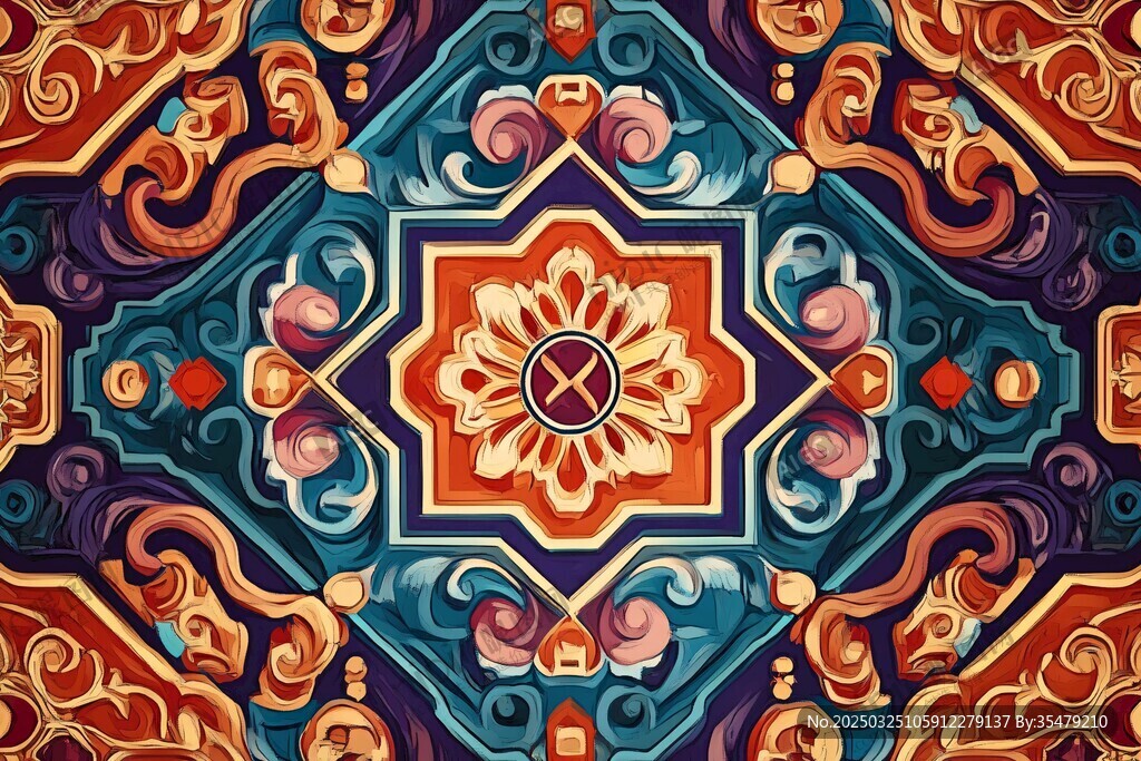 中式传统花纹图案装饰画