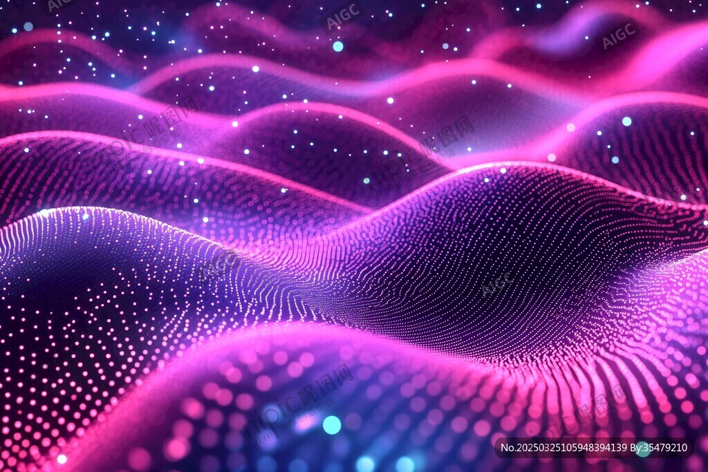 梦幻紫色波点流动背景图