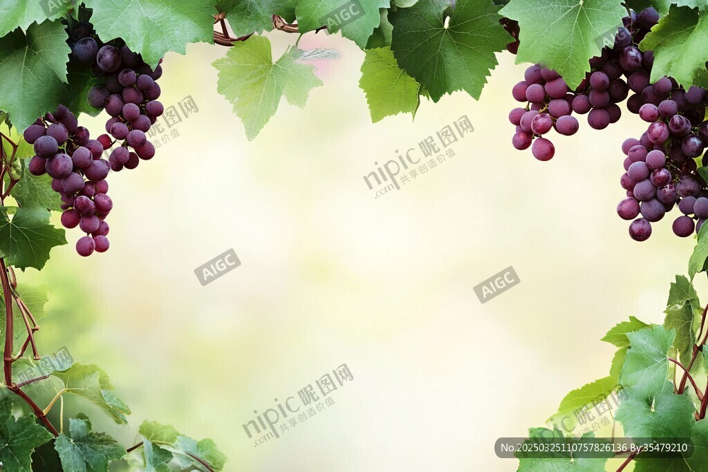 葡萄藤下的清新景致