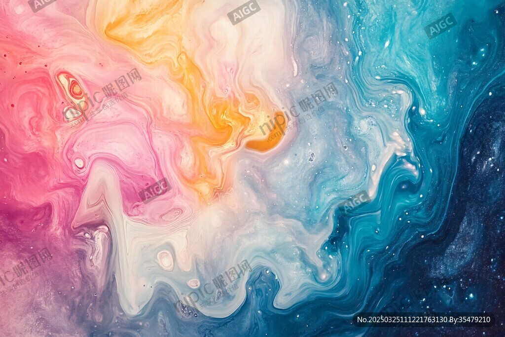 梦幻流体色彩艺术画面