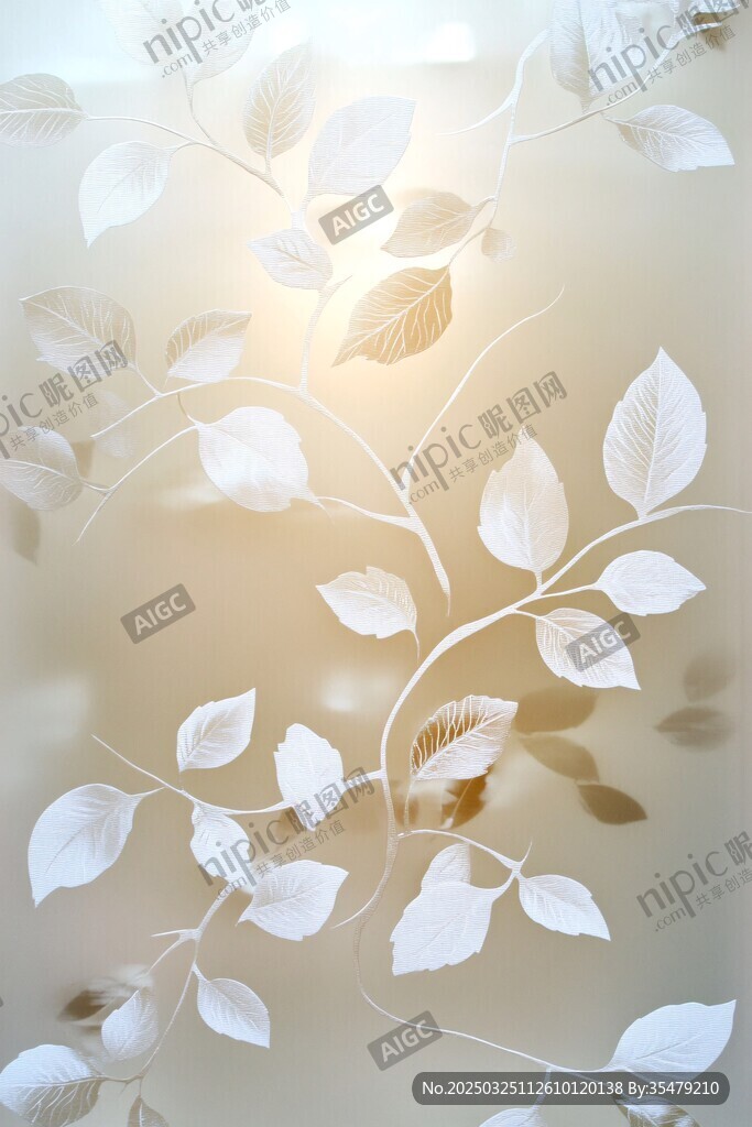 树叶花纹玻璃 光影之美