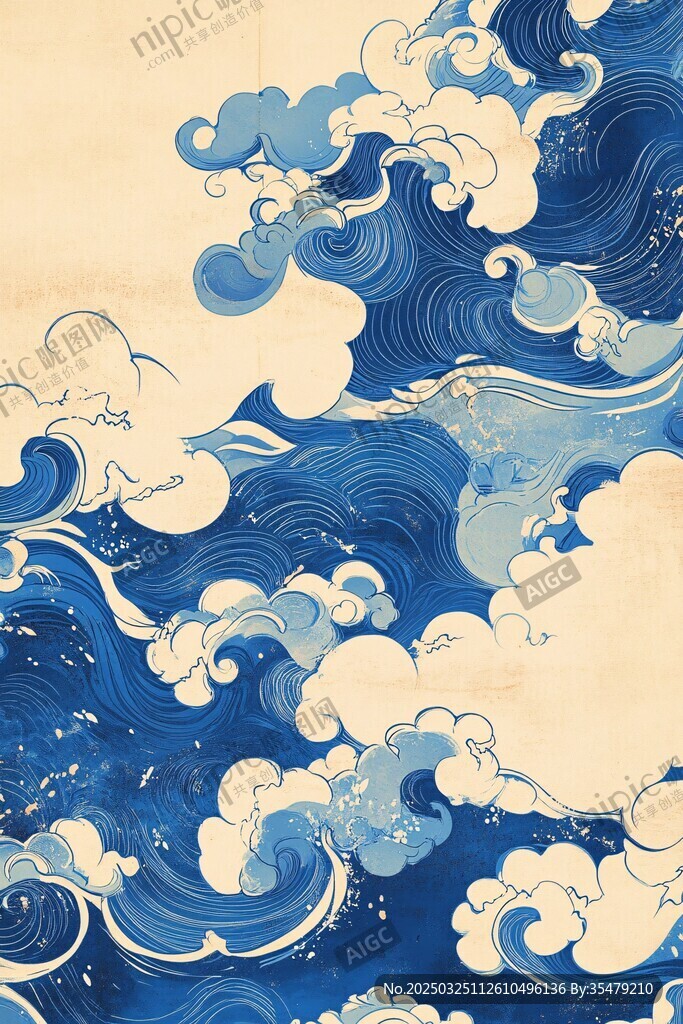 日式海浪绘 传统艺术之美