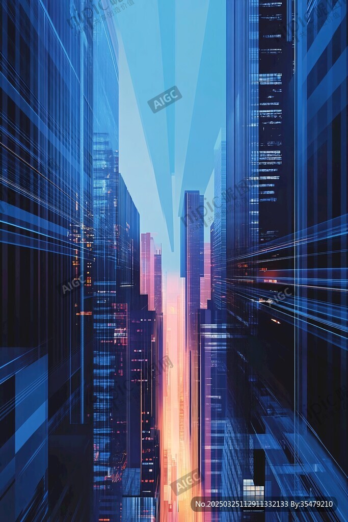 未来都市的光影科技景观