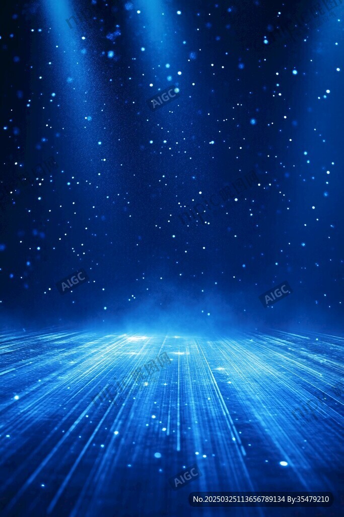 梦幻蓝色星空舞台背景