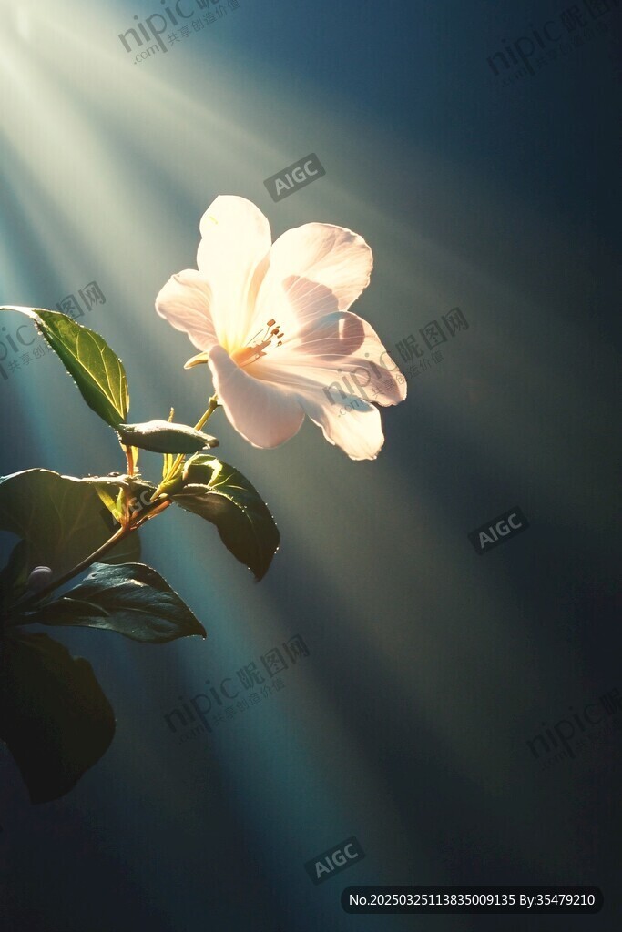 阳光下绽放的美丽花朵