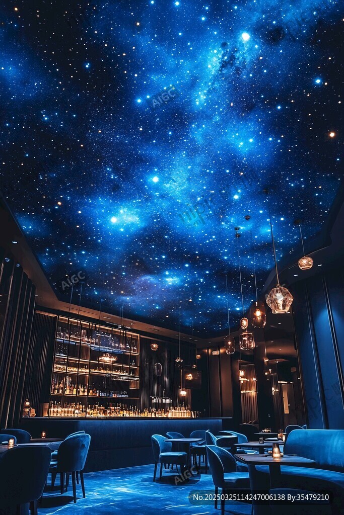 梦幻星空主题餐厅室内景