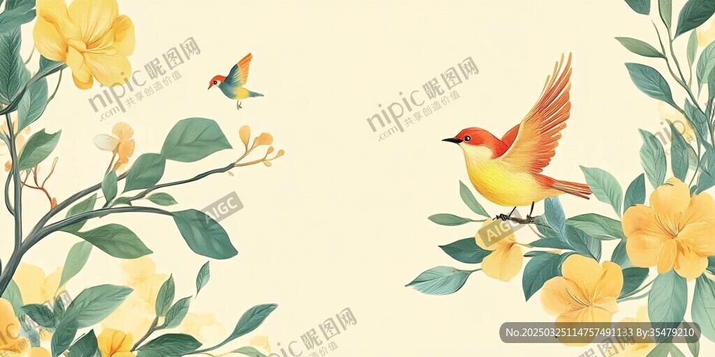 春日花鸟图