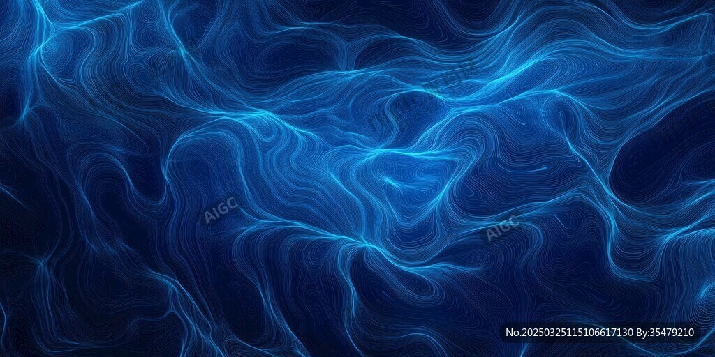 梦幻蓝色流动光影背景