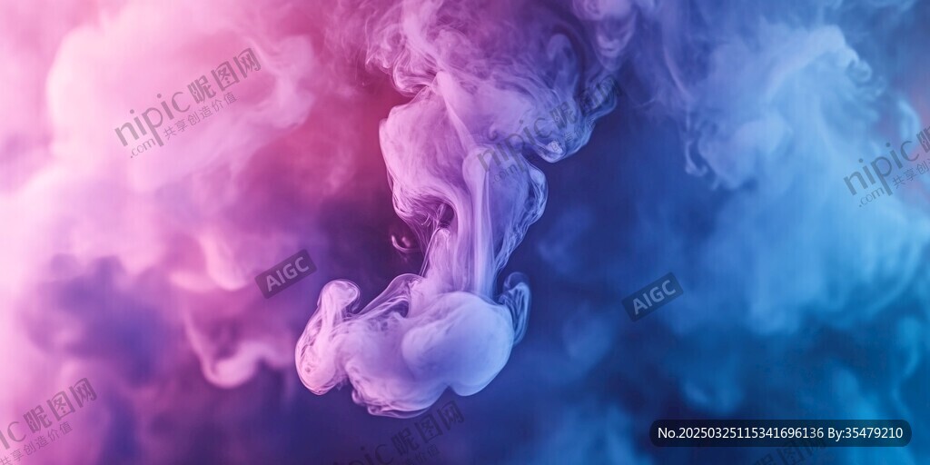 梦幻彩色烟雾特效画面
