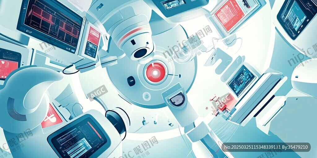未来科技感的智能操控空间