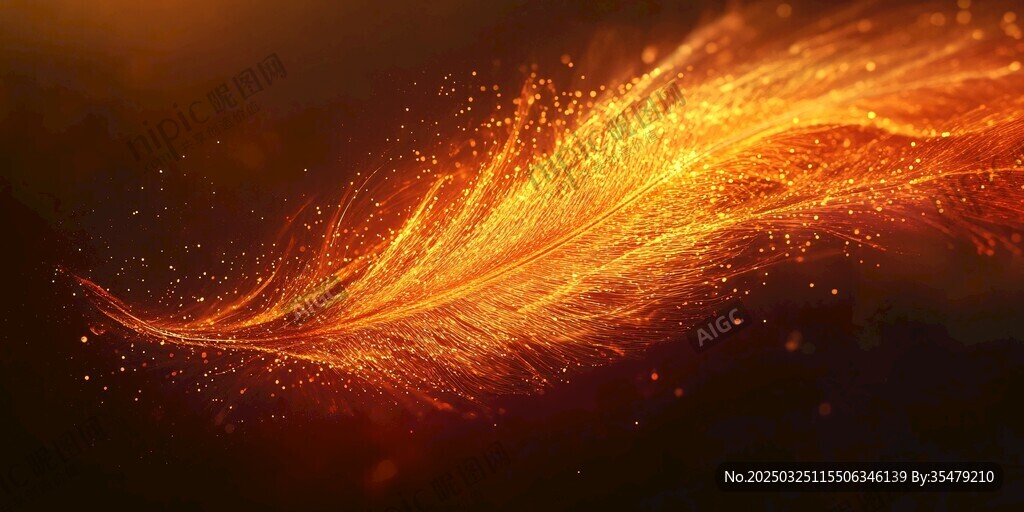 梦幻火焰羽毛特效画面