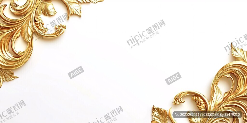 金色华丽装饰角