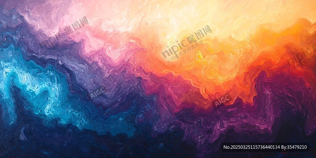 梦幻绚丽抽象色彩纹理图