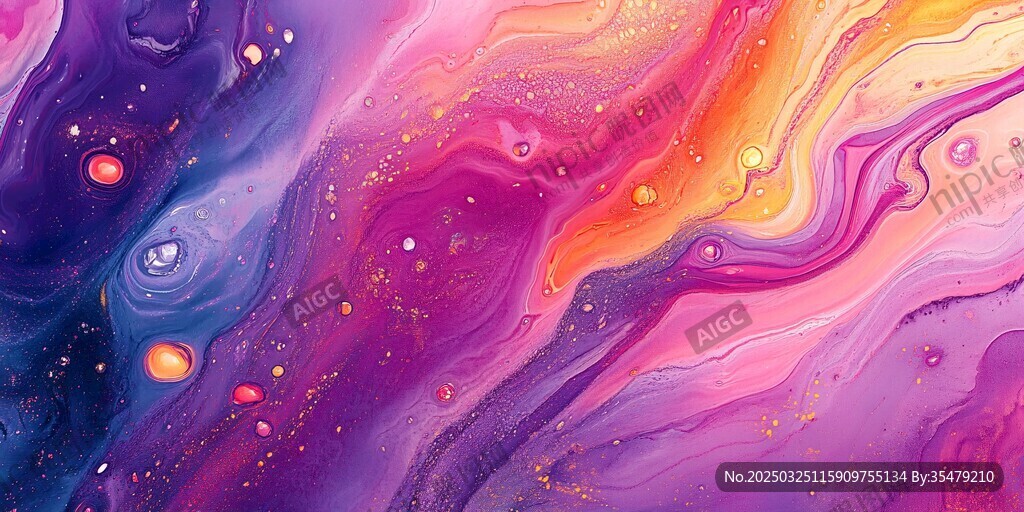 梦幻流体色彩艺术画面