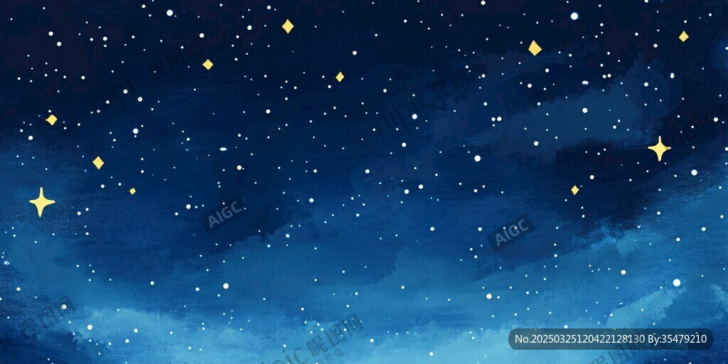 梦幻星空夜 璀璨星辰闪烁