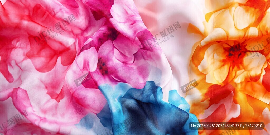 梦幻多彩墨水扩散画面