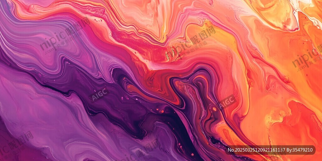 绚丽流动色彩抽象背景图