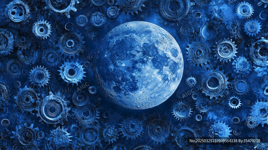 梦幻蓝月与机械齿轮世界