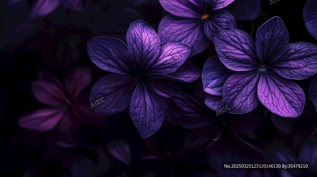 梦幻紫花绽放