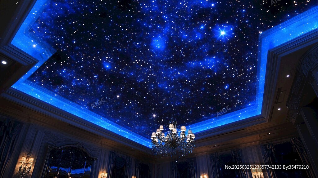 梦幻星空天花板室内场景