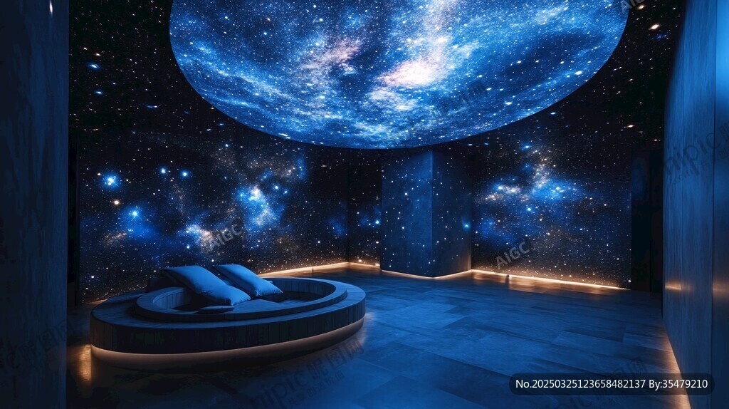 梦幻星空主题卧室空间